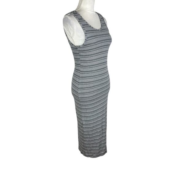 Marine Layer Lexi Daytime Striped Knit Grey Tank Midi Dress Lined Size Small - Picture 2 of 7
